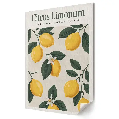 Plakat na materiale polycanvas Lemoniada z kolekcji Botanicznej