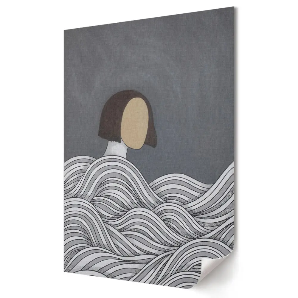 Plakat na materiale polycanvas Zagubiona w falach emocji
