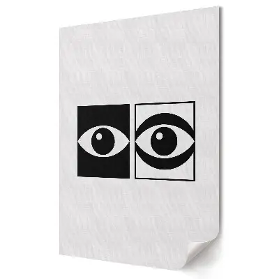 Stylowy plakat na ścianę Kontrastujące spojrzenia w monochromatycznej formie