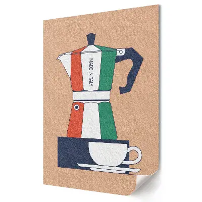 Stylowy plakat na ścianę Włoska kawa w stylu retro