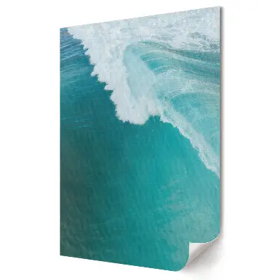 Plakat na materiale polycanvas Fala w turkusowym oceanie