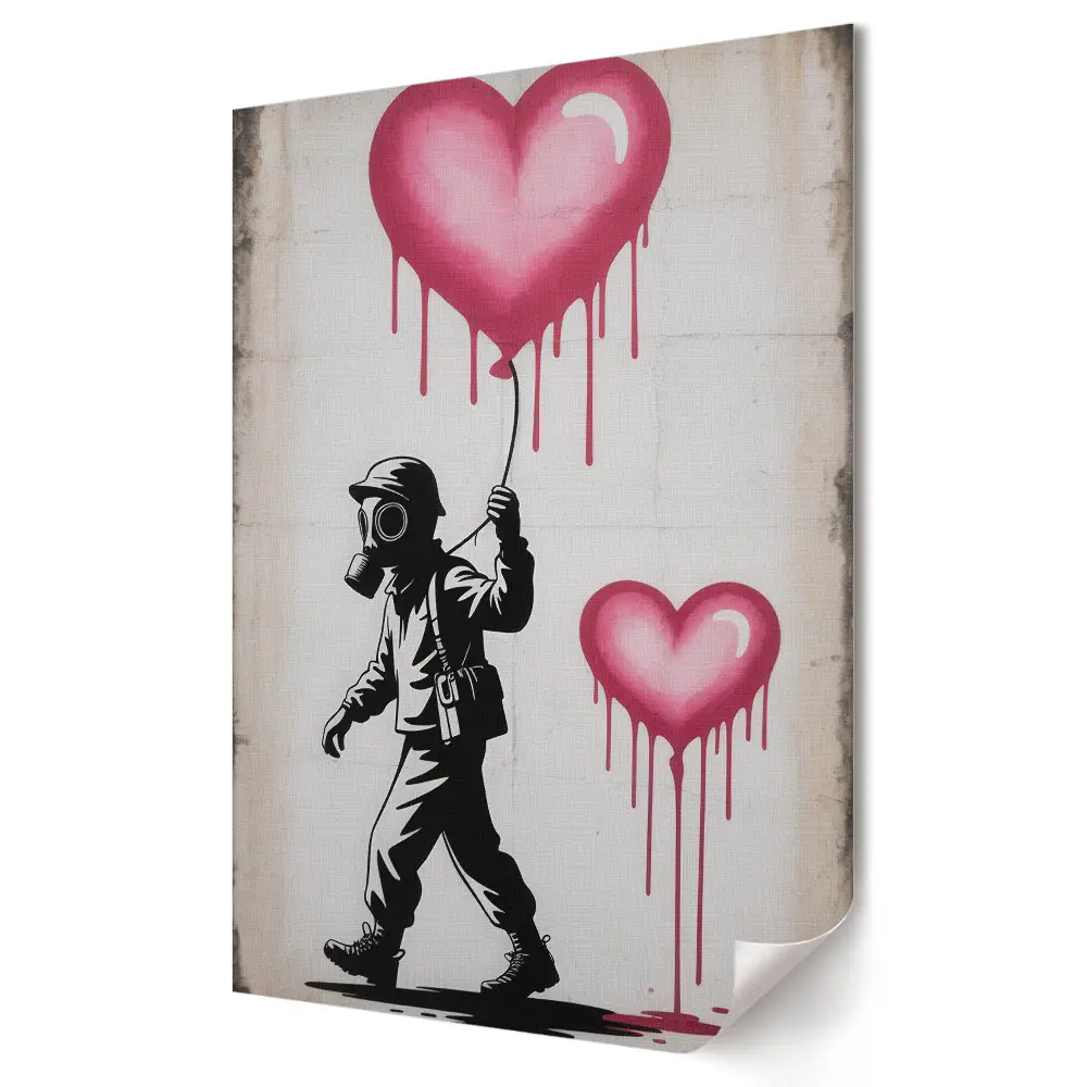 Plakat na materiale polycanvas Miłość w czasach zagrożenia