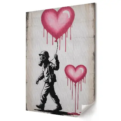 Plakat na materiale polycanvas Miłość w czasach zagrożenia