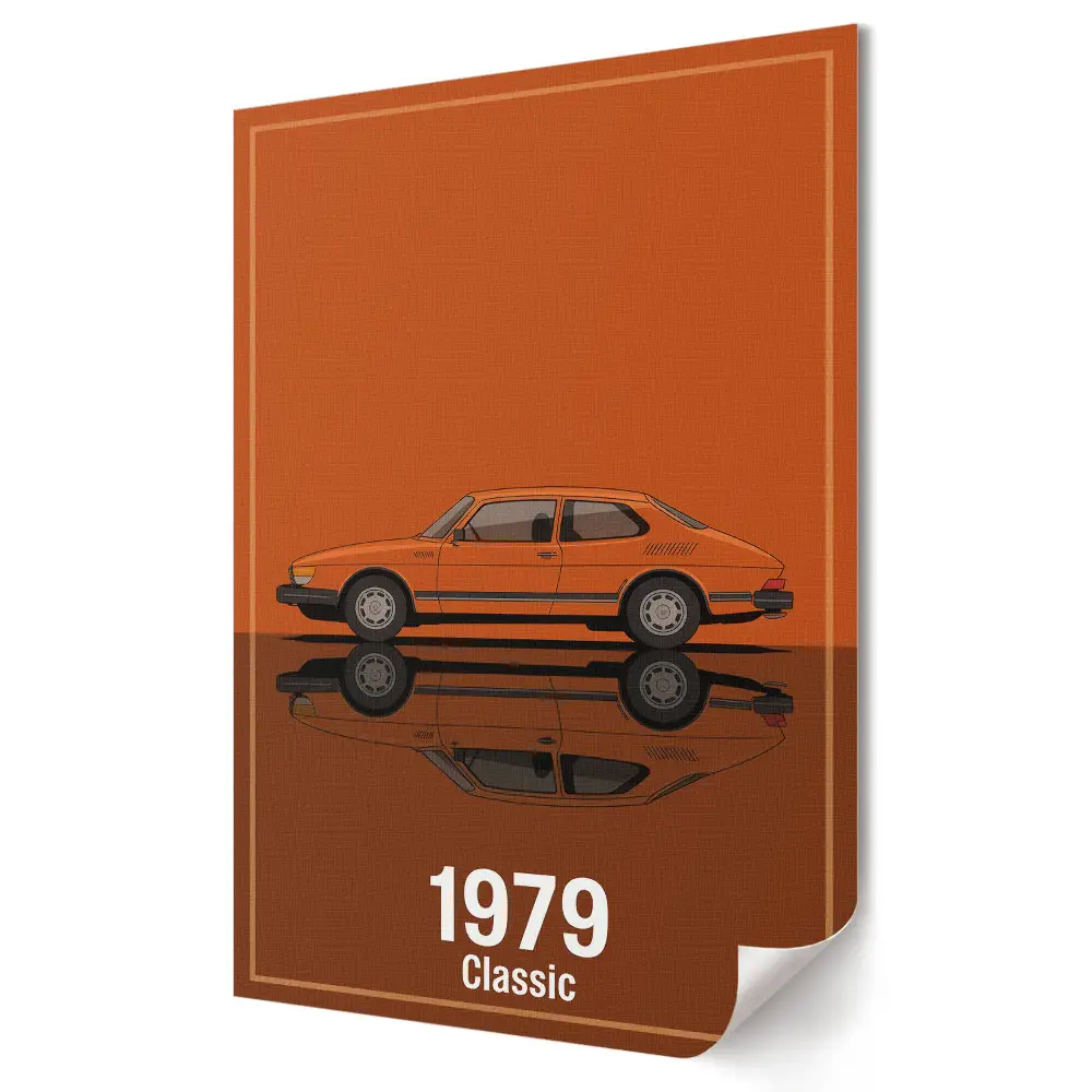 Stylowy plakat na ścianę z klasycznym samochodem z 1979 roku