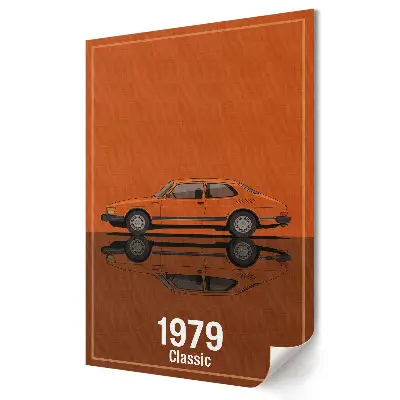 Stylowy plakat na ścianę z klasycznym samochodem z 1979 roku