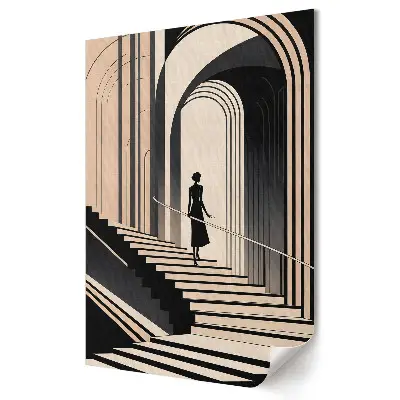 Plakat na materiale polycanvas Elegancja w architektonicznym labiryncie