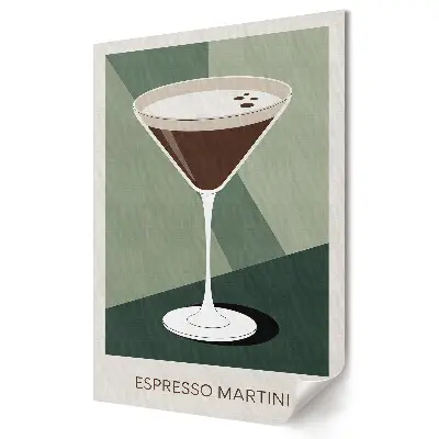 Nowoczesny plakat dekoracyjny Elegancja Espresso Martini