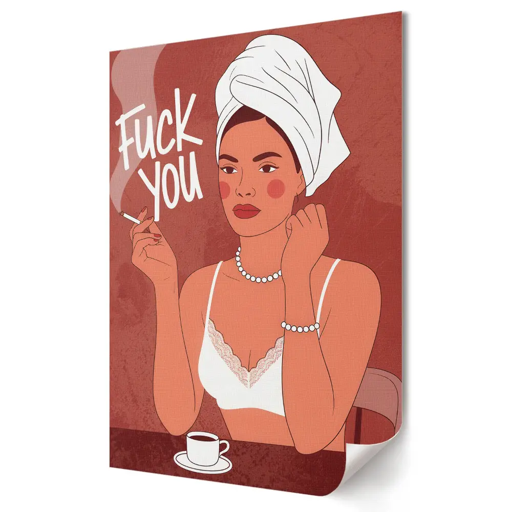 Plakat na materiale polycanvas Silna kobieta z pewnością siebie