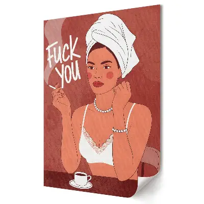 Plakat na materiale polycanvas Silna kobieta z pewnością siebie