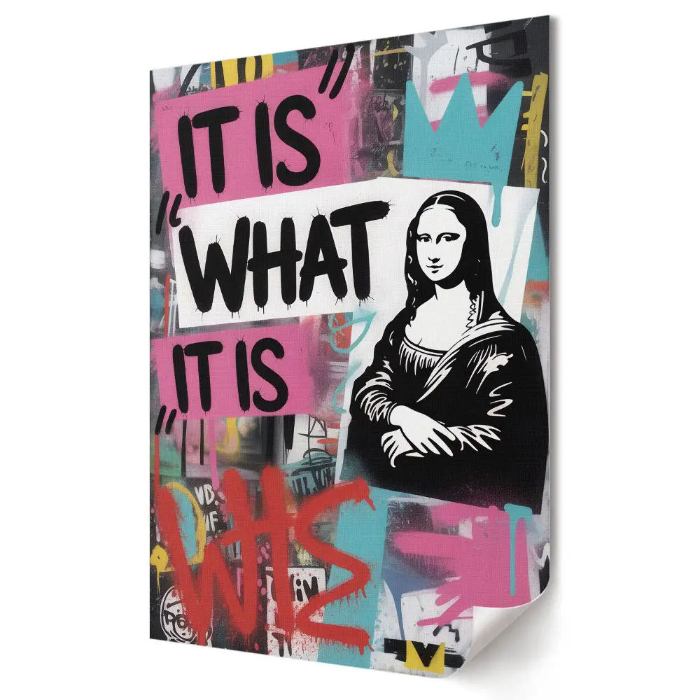Nowoczesny plakat dekoracyjny Mona Lisa w stylu graffiti