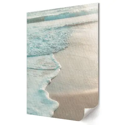 Stylowy plakat na ścianę Spokojna plaża i fale oceanu