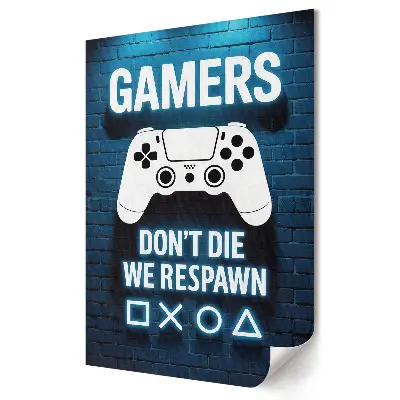 Stylowy plakat na ścianę Gamerzy nie umierają, wracają do gry