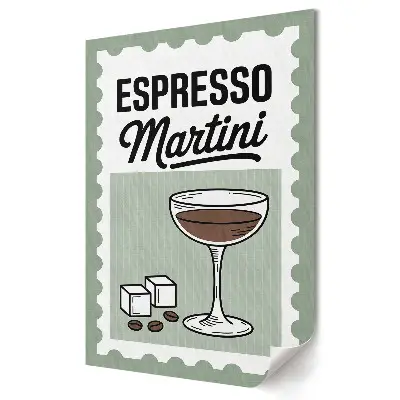Stylowy plakat na ścianę Kawa w koktajlu Espresso Martini