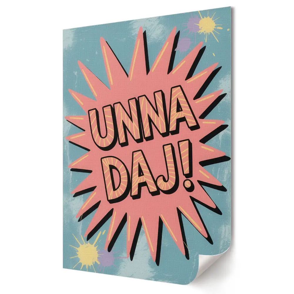 Stylowy plakat na ścianę Energia i entuzjazm w kolorach