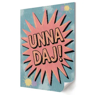 Stylowy plakat na ścianę Energia i entuzjazm w kolorach