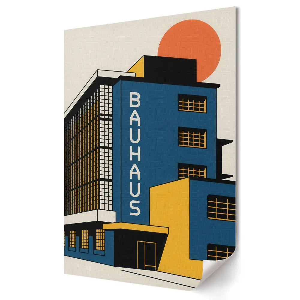 Plakat na materiale polycanvas Bauhaus Ikona Nowoczesnej Architektury