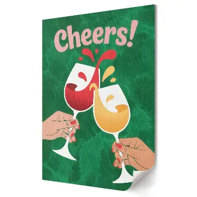 Nowoczesny plakat dekoracyjny Toast za wspólne chwile radości