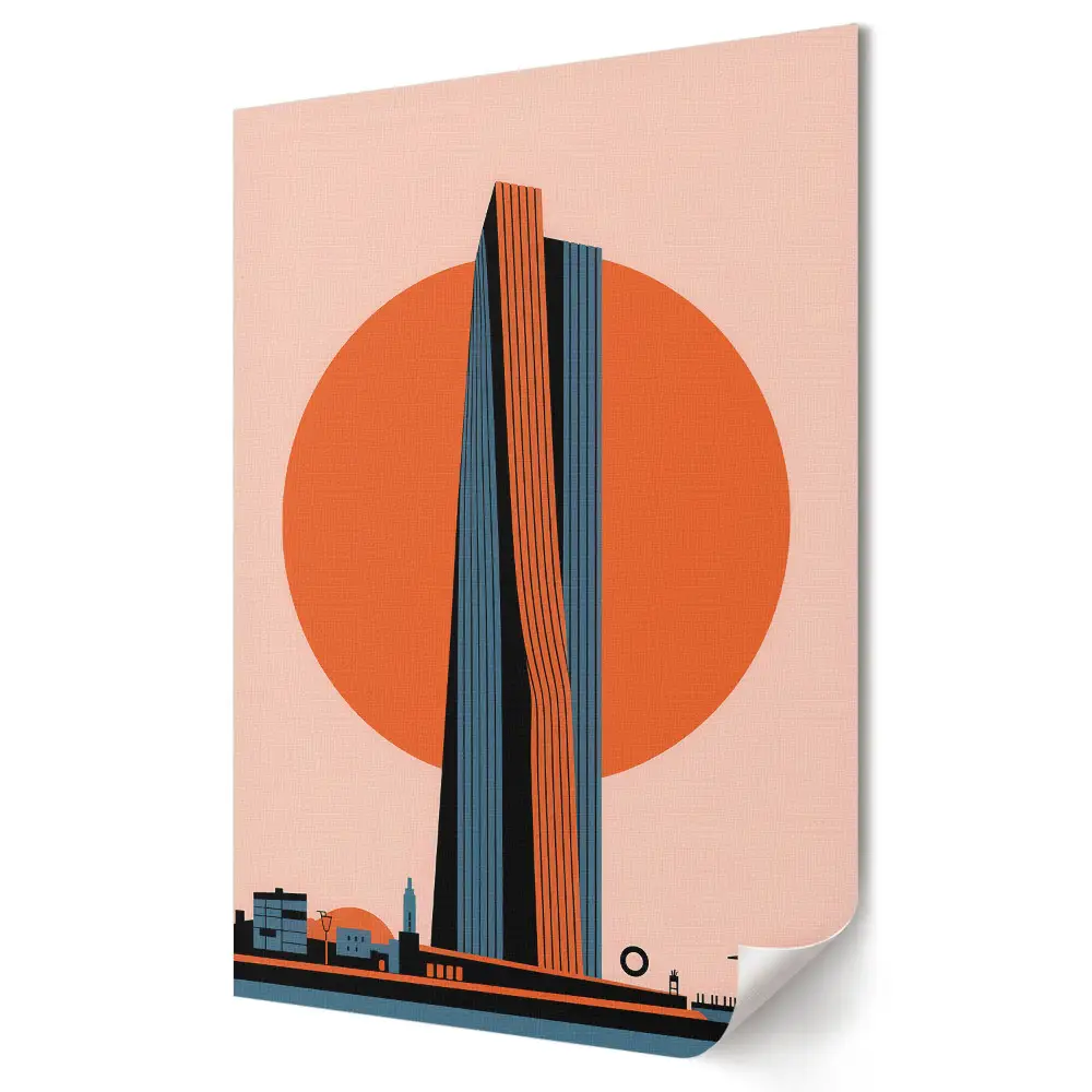 Plakat na materiale polycanvas Nowoczesna architektura w miejskim krajobrazie