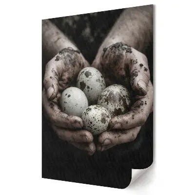 Plakat na materiale polycanvas Ziemia i życie w dłoniach