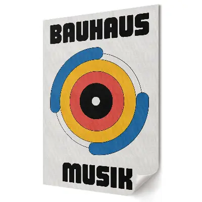 Grafika ścienna na płótnie Kolory i kształty Bauhausu w muzyce
