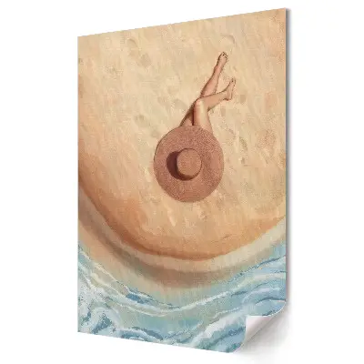 Stylowy plakat na ścianę Relaks na plaży w letnim słońcu