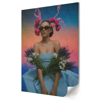 Grafika ścienna na płótnie Kwiatowe inspiracje w modzie i stylu
