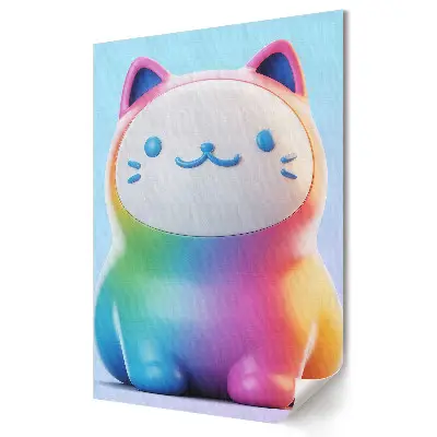 Nowoczesny plakat dekoracyjny Kolorowy kotek w stylu kawaii