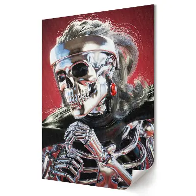 Stylowy plakat na ścianę Nowoczesny szkieleton w stylu retro