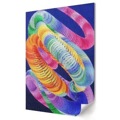 Nowoczesny plakat dekoracyjny Kolorowe spirale w dynamicznym ruchu