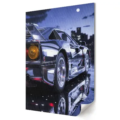 Stylowy plakat na ścianę Nocna jazda w miejskim krajobrazie