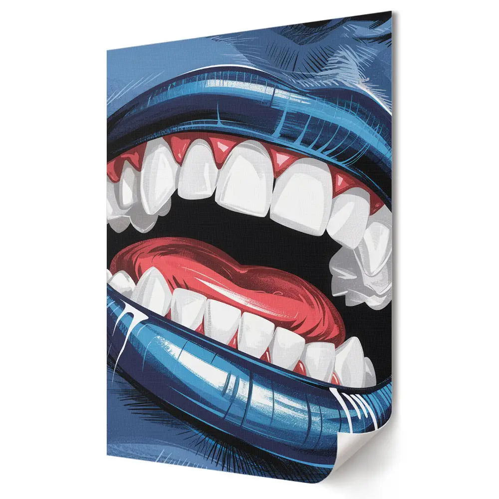 Plakat ścienny Kolorowy uśmiech w stylu pop-art