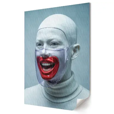 Plakat na materiale polycanvas Maska emocji w surrealistycznym stylu