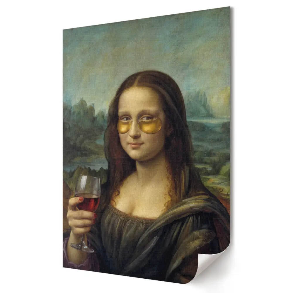 Stylowy plakat na ścianę Mona Lisa w nowoczesnym stylu
