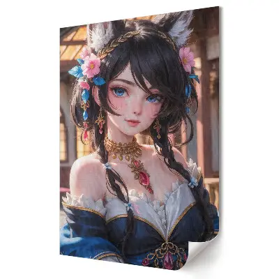 Nowoczesny plakat dekoracyjny Księżniczka w magicznym stylu fantasy