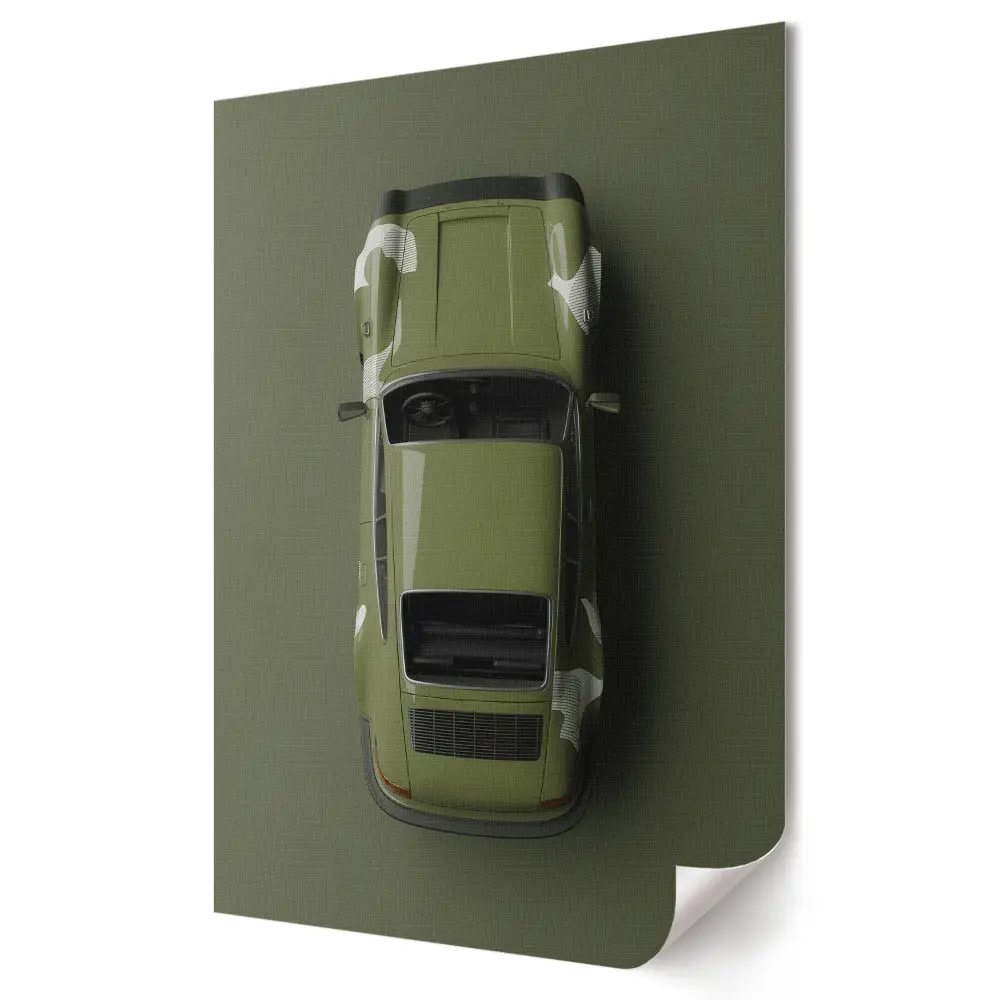 Plakat na materiale polycanvas Militarna elegancja w motoryzacji
