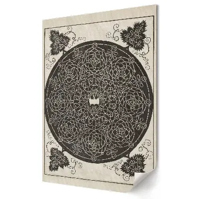 Plakat na materiale polycanvas Geometryczne wzory w monochromatycznej kompozycji