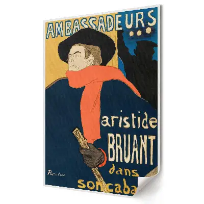 Plakat na materiale polycanvas Artyzm i teatr w plakatach Bruanta