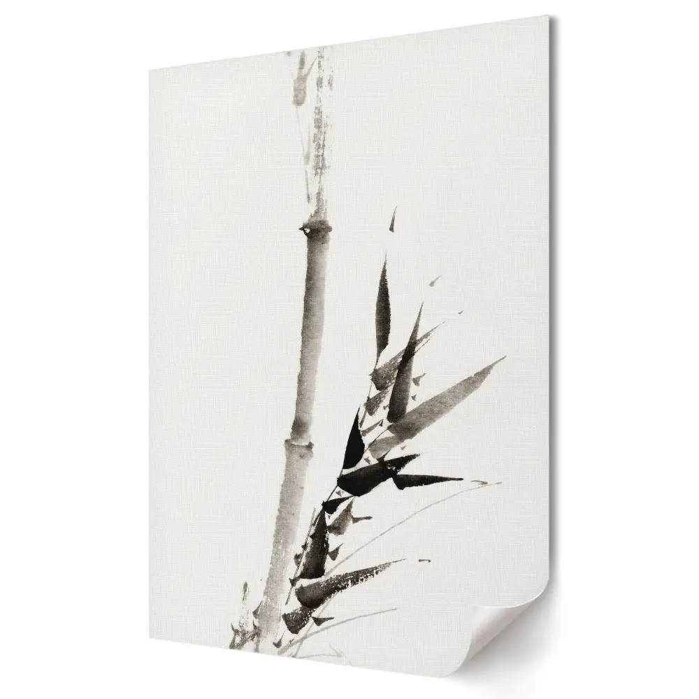 Plakat na materiale polycanvas Minimalistyczny rysunek bambusa w akwareli
