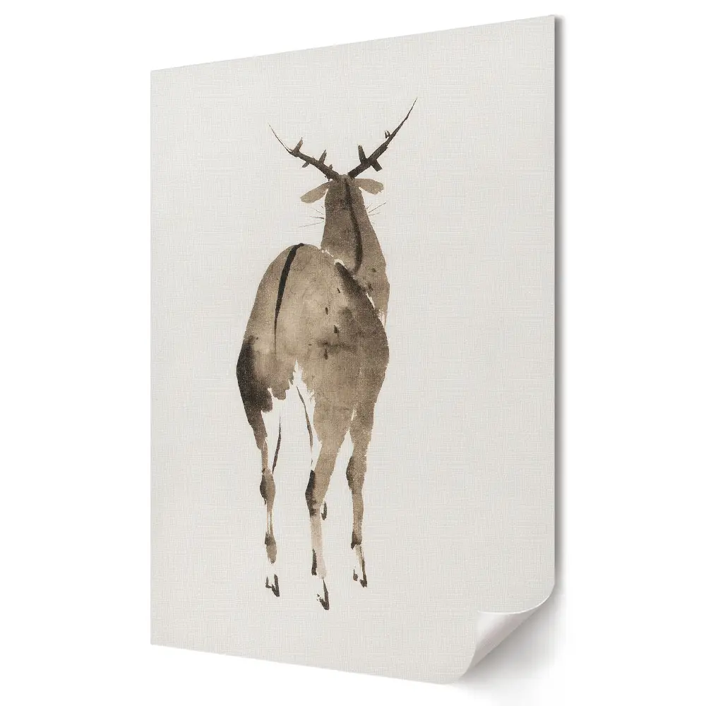 Plakat na materiale polycanvas Elegancki jeleń w akwarelowym stylu