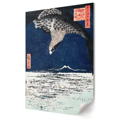 Plakat na materiale polycanvas Orzeł w nocnym krajobrazie Japonii