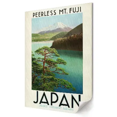 Plakat na materiale polycanvas Wspaniałość góry Fuji w Japonii