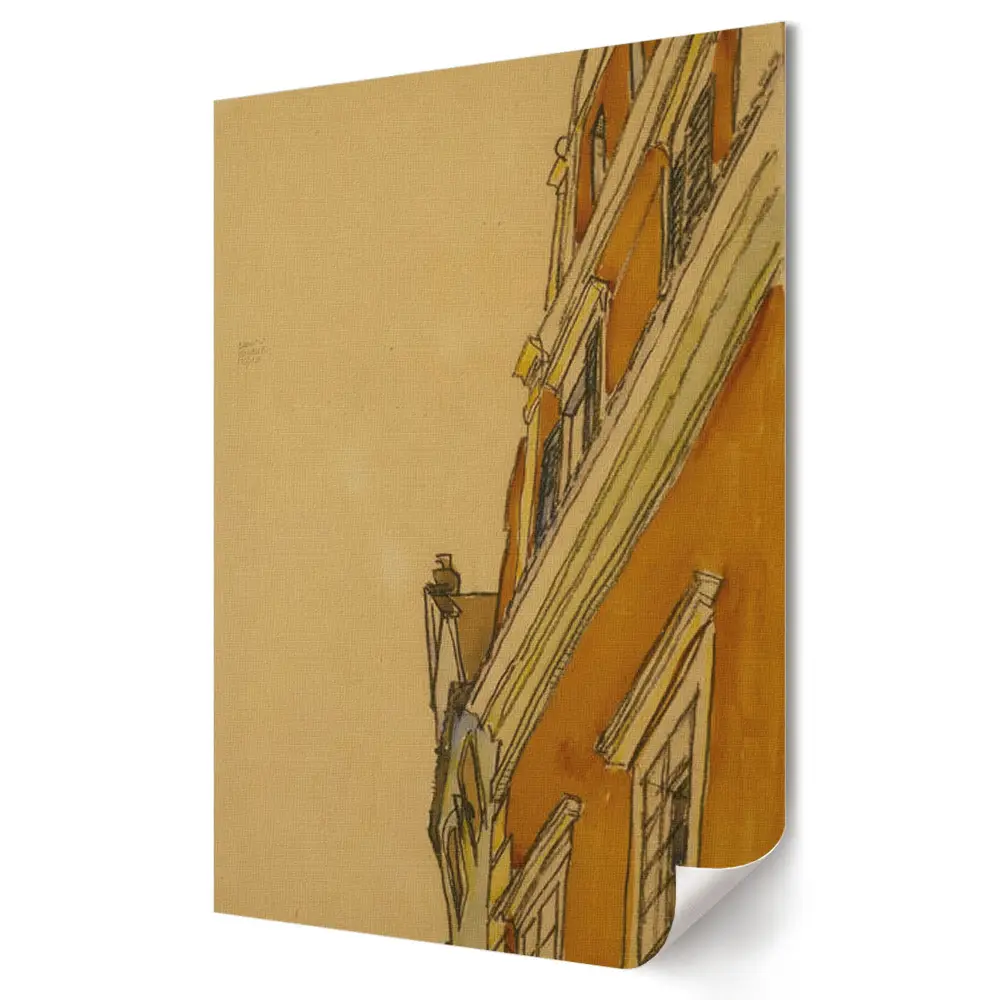 Plakat na materiale polycanvas Kolorowe detale miejskiej architektury