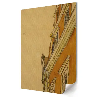 Plakat na materiale polycanvas Kolorowe detale miejskiej architektury