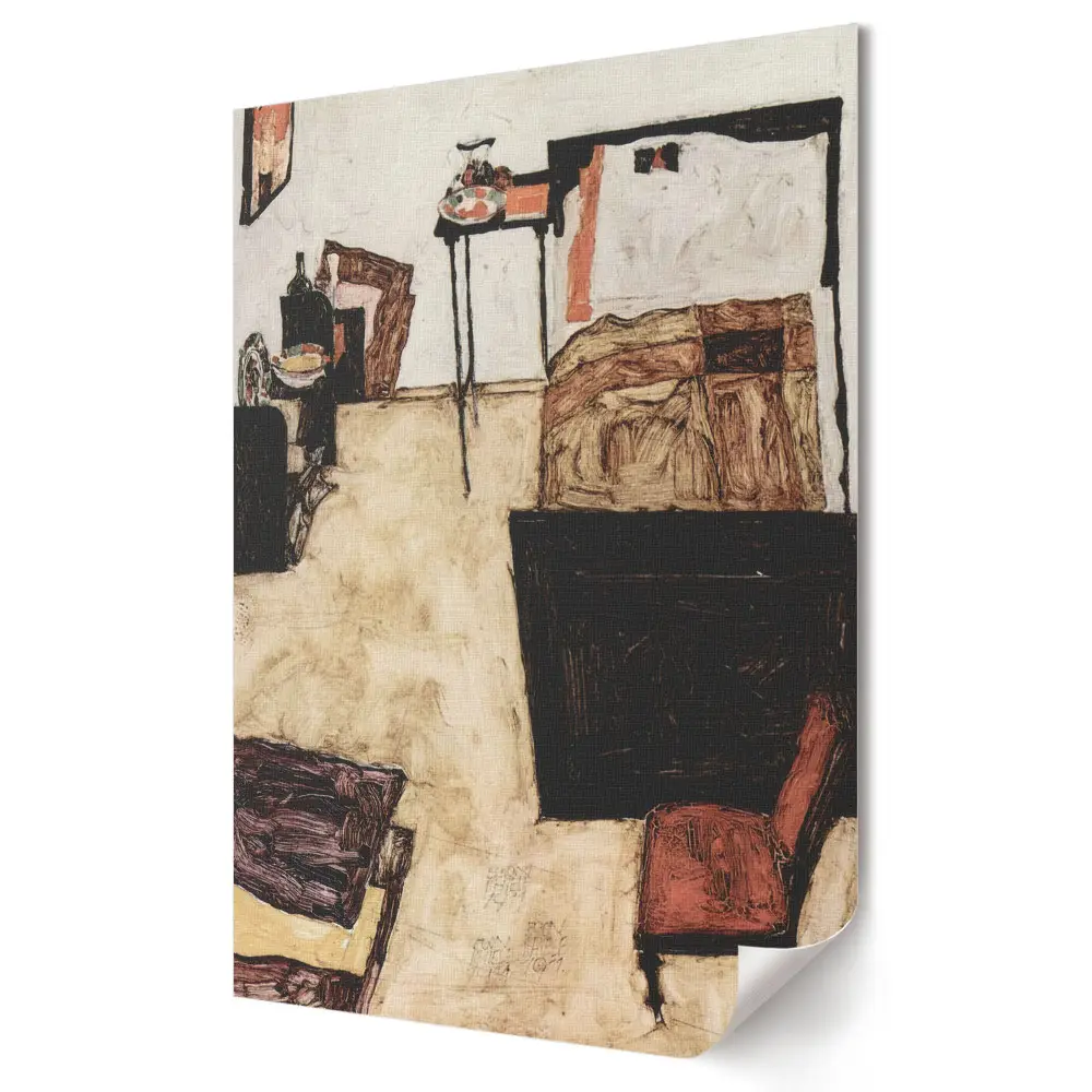 Plakat na materiale polycanvas Intymna scena w minimalistycznym wnętrzu