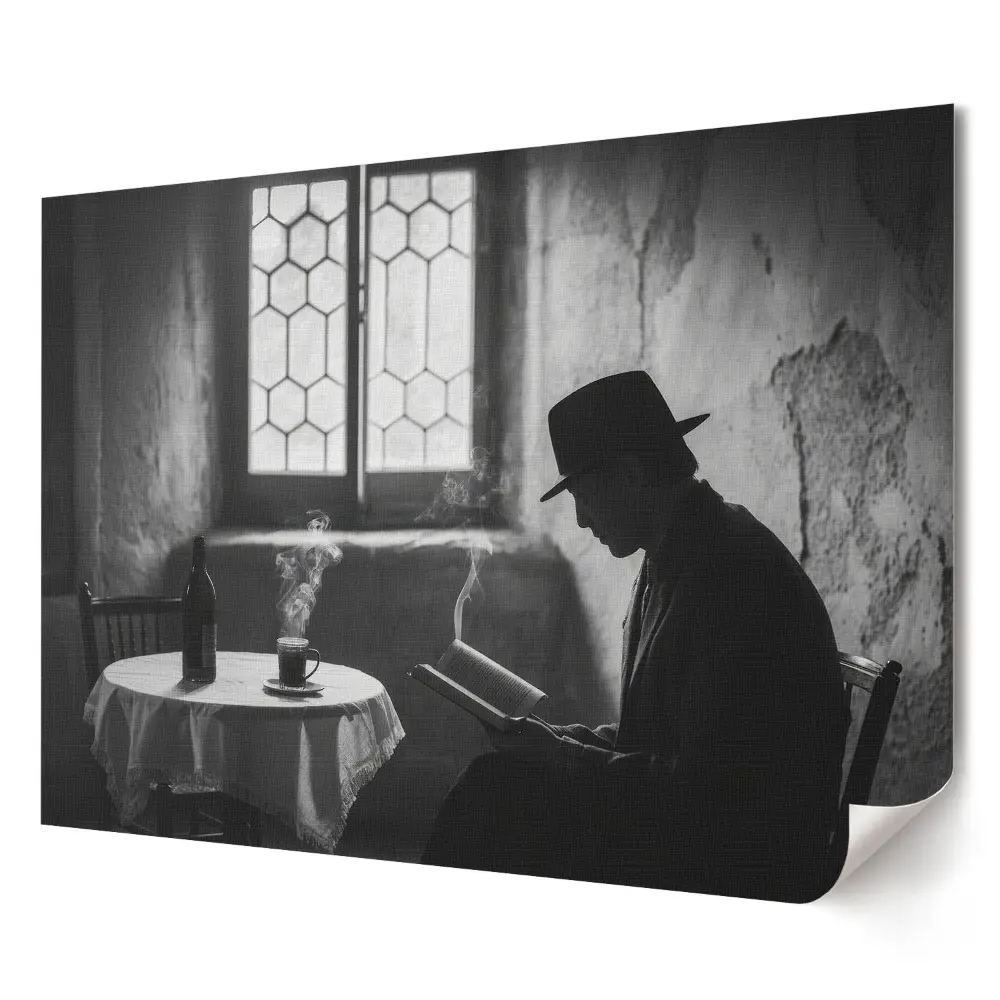 Elegancki plakat do salonu Czas na refleksję przy książce