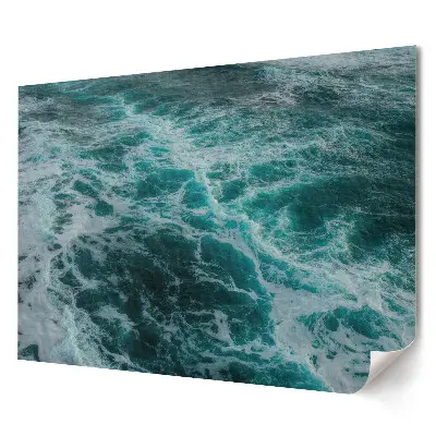 Elegancki plakat do salonu Fale oceanu w intensywnych kolorach