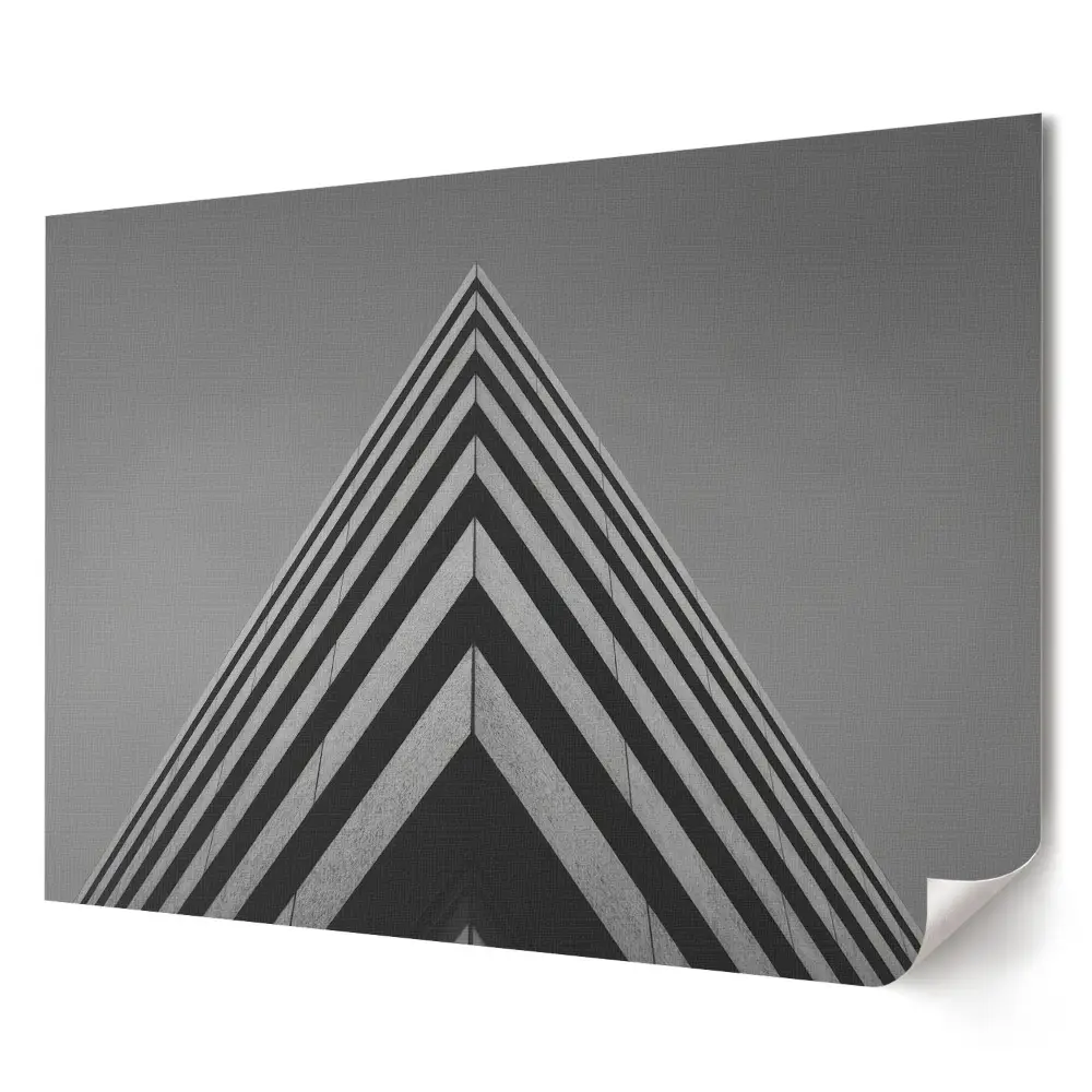 Plakat ścienny premium Geometryczne kształty w monochromatycznej architekturze