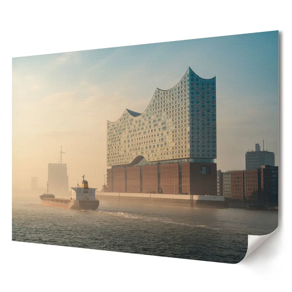 Plakat ścienny premium Nowoczesna architektura nad rzeką