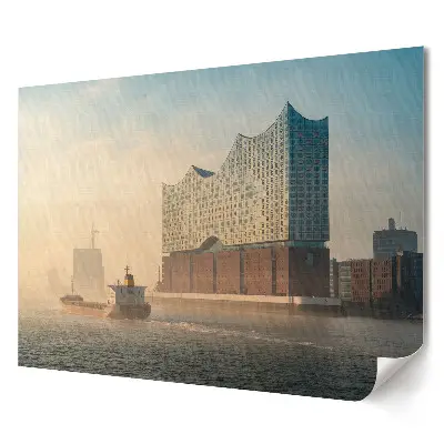 Plakat ścienny premium Nowoczesna architektura nad rzeką