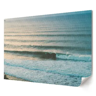 Elegancki plakat do salonu Fale oceanu o poranku